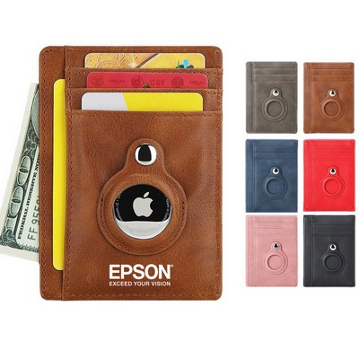 Wallet for Men with AirTag Holder, Slim Minimalist Front Pocket Wallet for AirTag RFID Blocking