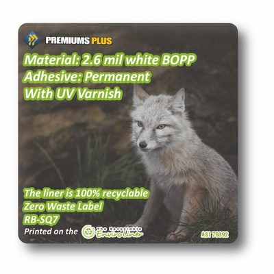 Eco-Friendly BOPP Roll Stickers (2" x 2" Square)
