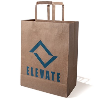 10 X 13" Custom Paper Shopping Bag With Handles