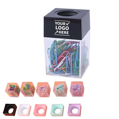 Magnetic Paper Clip Organizer with Paper Clip