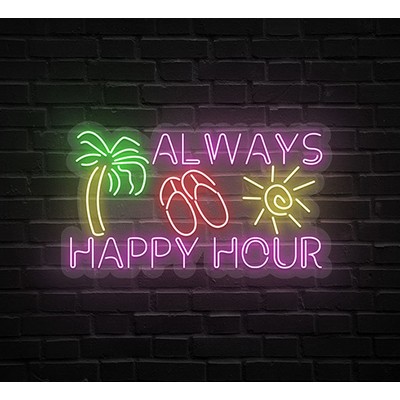 Always Happy Hour Neon Sign
