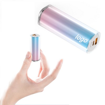Lipstick-Shaped Gradient Portable Power Bank