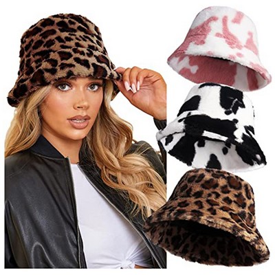 Fuzzy Winter Faux Fur Warm Bucket Hat