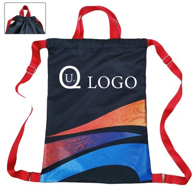 13X17.32" Nylon Drawstring Backpack