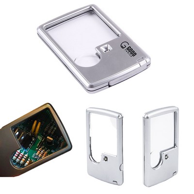 Ultra-thin Business Card Magnifier with LED Light
