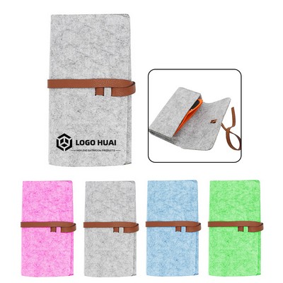 Felt Glasses Pouch With String
