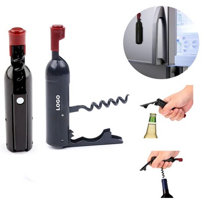 Corkscrew Wine Bottle Opener Fridge Magnet Beer Opener