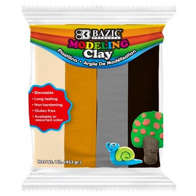Modeling Clay - 1 lb., 4 Natural/ Earth Colors (Case of 24)