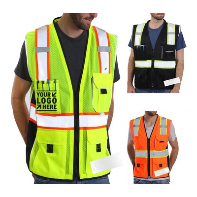 Safety Vest Reflective Yellow Mesh