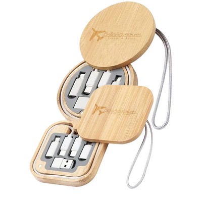 Wooden Grain Multi USB Adapter Cable Kit