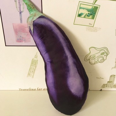 15'' to 20" Personalized Unique Stuffed Pillow Toy Custom Vegetable Eggplant Shaped Pillow
