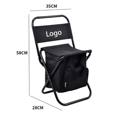 Portable Outdoors Folding Chair With Cooler Bag Backpack