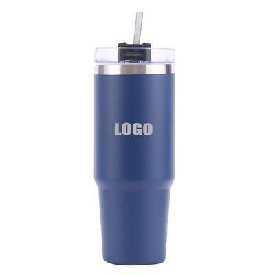 30 Oz. Stainless Steel Cups Mug w/Straw