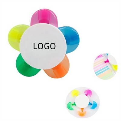 Flower Shape Marker Highlight Pen Highlighter Five Color