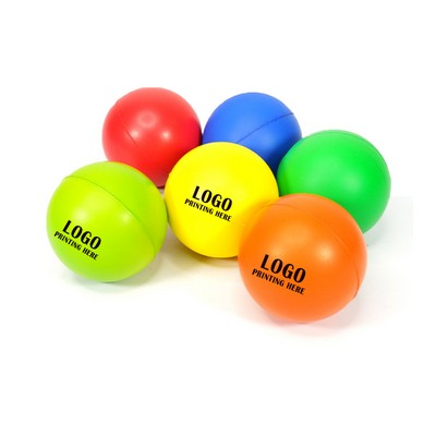2.36 inch Round Stress Ball 1 Color Imprint