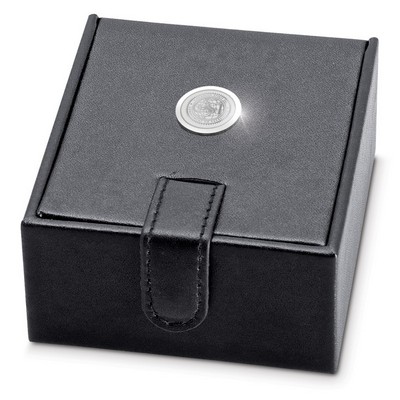 Sterling Silver Hoop Earrings W/ Silver Medallion