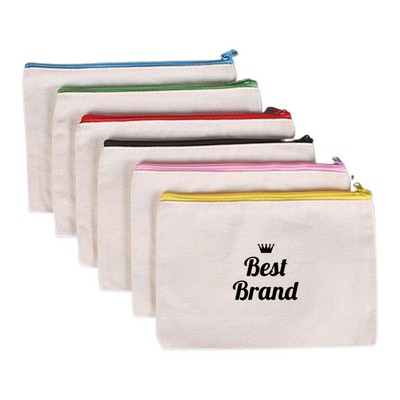 Canvas Colorful Zipper Bag