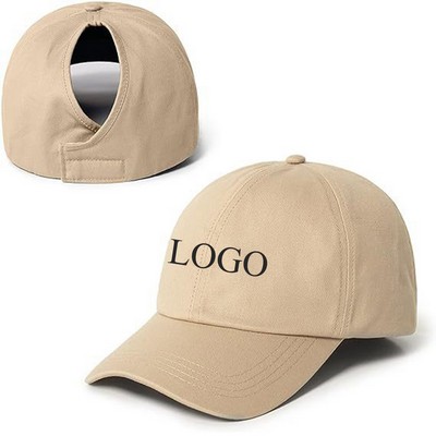Plain Cotton Strapback Baseball Hat