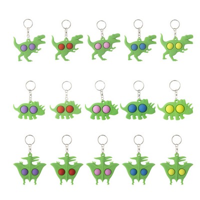 Dinosaurs Silicone Sensory Fidget/Stress Toy Keychain