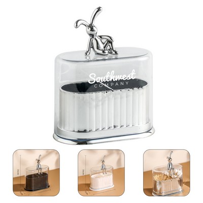 Toothpick and Swab Organizer Box with Lid