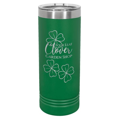 Polar Camel 22 oz. Green Skinny Tumbler with Slider Lid