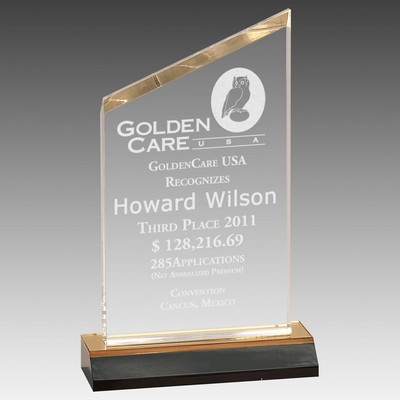 Beveled Peak Acrylic with Mirror Base