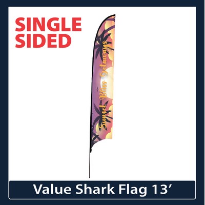 Value 13' Shark Flag - Single Sided Graphic Only
