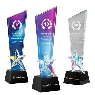 Colorful Star Crystal Trophy
