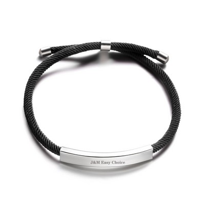 Braided Cord Stainless Steel Bracelet