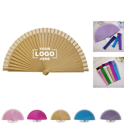 Elegant 7-Inch Wooden Dance Fan.