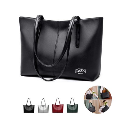 Women's Genuine Leather Oversized Tote Handbag.