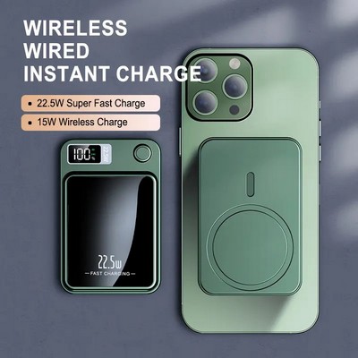 22.5W Super Fast Charging LED Display Magnetic Power Bank