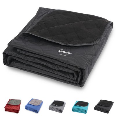 Waterproof Camping Blanket with Polar Fleece and Carry Bag