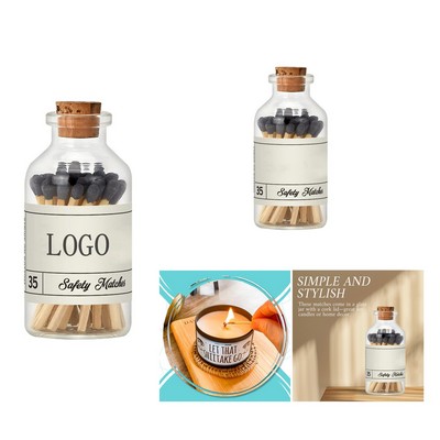 Decorative Glass Jar Wooden Matches