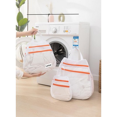 20x20" Portable Double Zippered Mesh Laundry Bags Laundry Wash Bags for Delicates-Woven Label