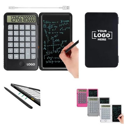 Rechargeable Calculator with Erasable Writing Table.