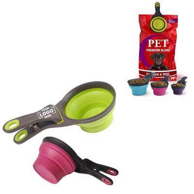 Collapsible Silicone Pet Food Scoop
