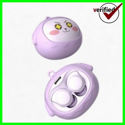 Rotatable Face Changing Cartoon In ear Bluetooth Earphones