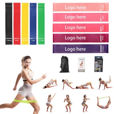 Loop Resistance Bands Set - 5 Levels For Yoga, Booty Toning