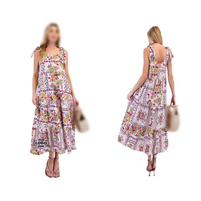 Floral Sleeveless Maxi Sundress