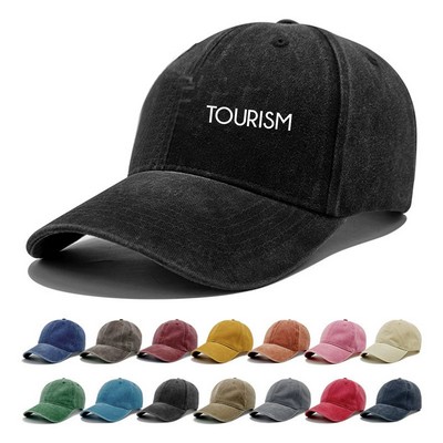 Washed baseball cap