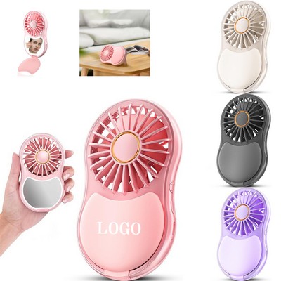 Cosmetic Mirror Handheld Fan