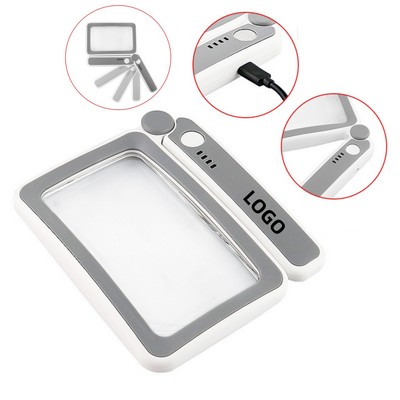 LED Illuminated Magnifier With Foldable Handle