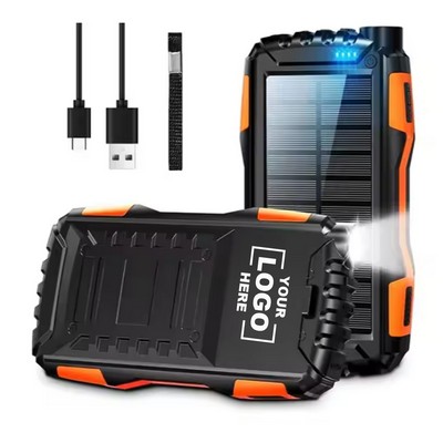 42800mAh Solar Fast Charger Power Bank with Built-in Flashlight