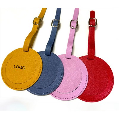 Leather Round Luggage Tag
