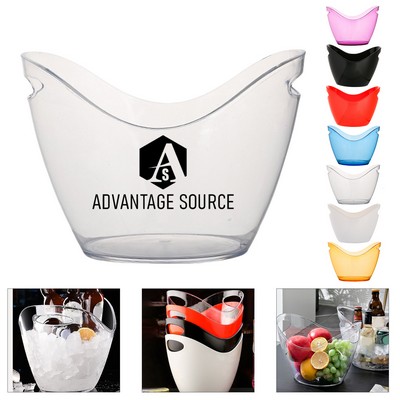 2-Gallon Acrylic Ice Bucket with Stainless Steel Ice Tongs for Beer and Wine