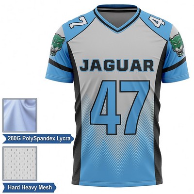 Men's Sublimation Football Fanwear Jersey W/Shoulder & Mesh Siding
