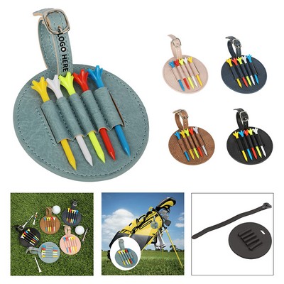 Magnetic Golf Tee Organizer - Premium Leather