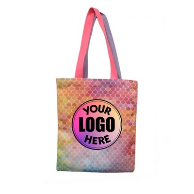 MOQ 50 pcs Full Color Thick Canvas Tote