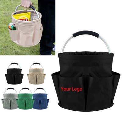 Foldable Outdoor Picnic Basket with Handle